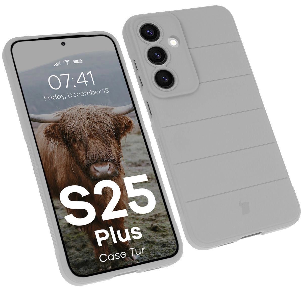 Etui Bizon Tur do Galaxy S25 Plus Jasnoszary