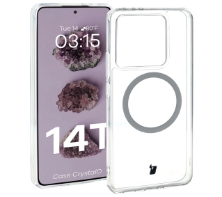 Bizon CrystalO z MagSafe do Xiaomi 14T Przezroczyste