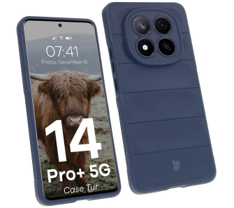 Etui Bizon Tur do Xiaomi Redmi Note 14 Pro Plus 5G Granatowy