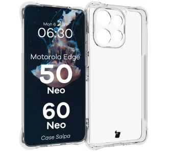 Etui Bizon Elastyczne Salpa do Motorola Edge 50 Neo/60 Neo Przezroczysty
