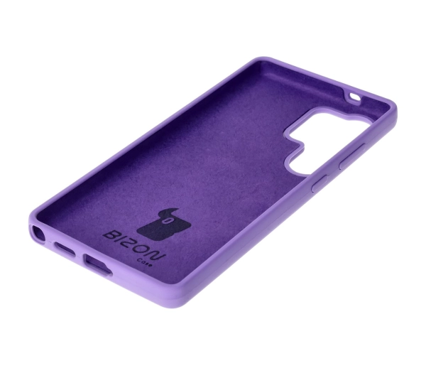 Bizon Silikonowe Soft do Galaxy S25 Ultra Fioletowy