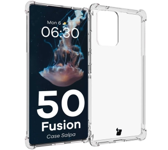 Etui Bizon Elastyczne Salpa do Motorola Edge 50 Fusion Przezroczysty