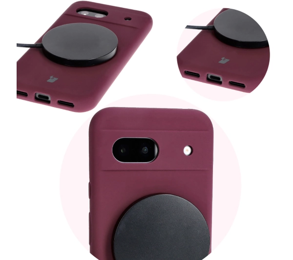 Bizon Silikonowe Soft do Google Pixel 8a Ciemno-fioletowy