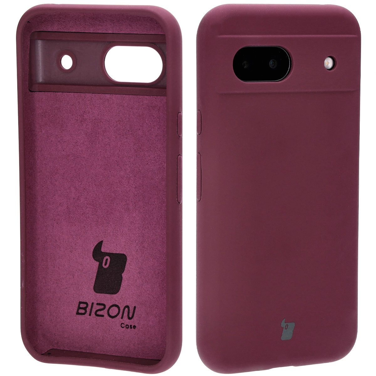 Etui Bizon Silikonowe Soft do Google Pixel 8a Ciemno-fioletowy