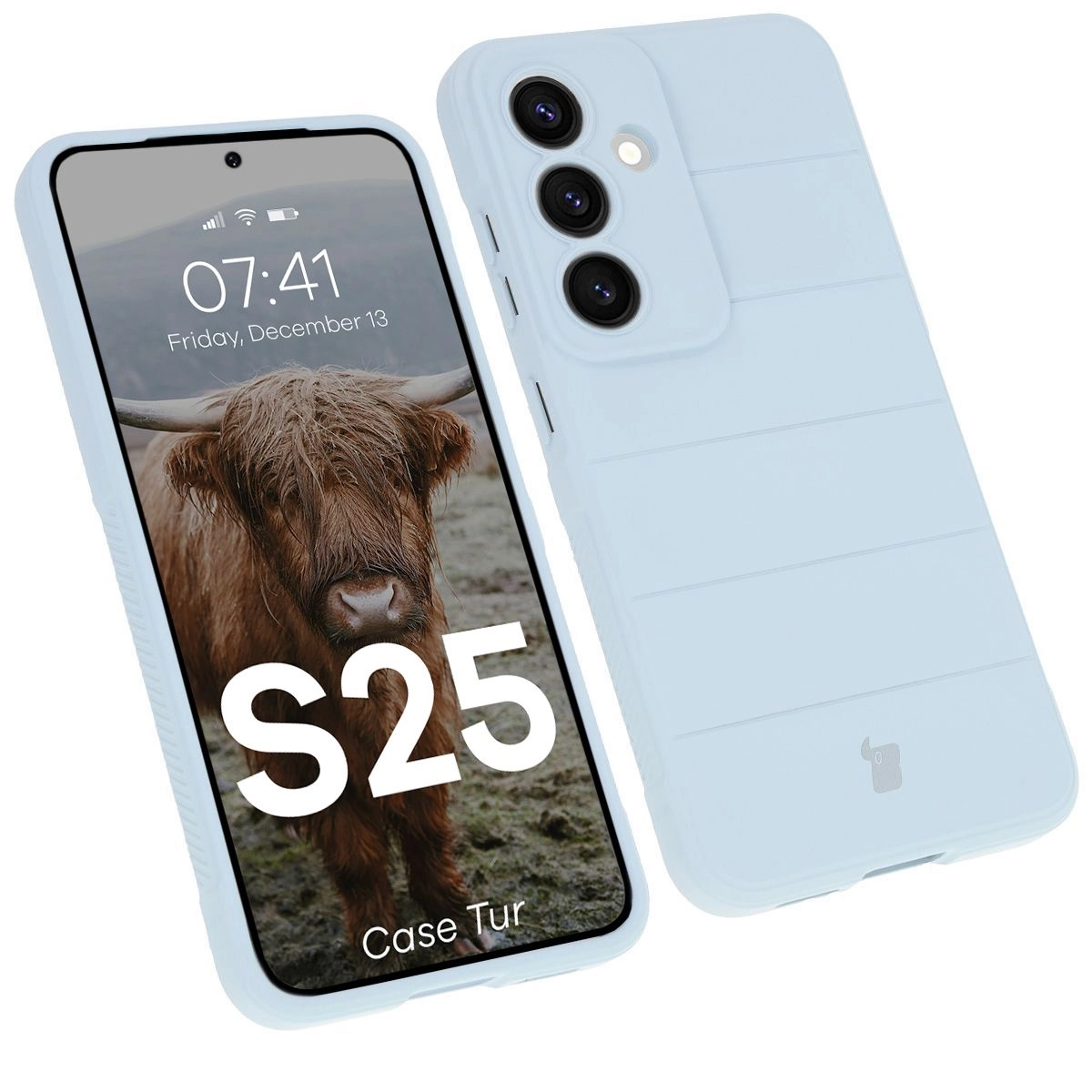 Etui Bizon Tur do Galaxy S25 Jasnoniebieskie