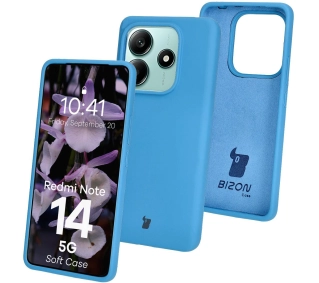 Bizon Silikonowe Soft do Xiaomi Redmi Note 14 5G Niebieski