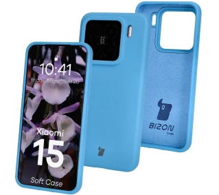 Bizon Silikonowe Soft do Xiaomi 15 Niebieski