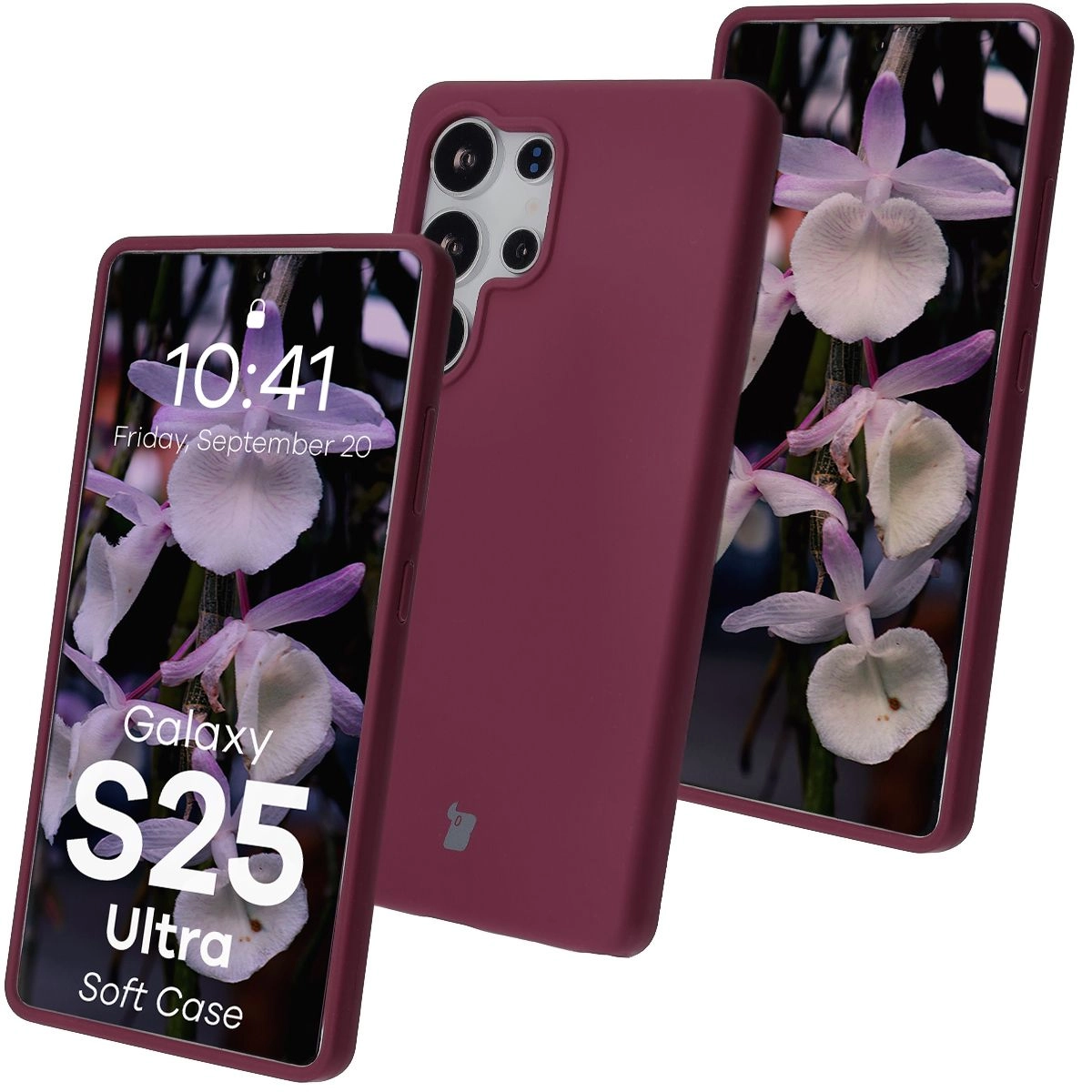 Etui Bizon Silikonowe Soft do Galaxy S25 Ultra Ciemno-fioletowy