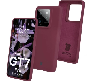 Bizon Silikonowe Soft do Realme GT 7 Pro Ciemno-fioletowy