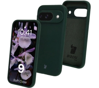 Bizon Silikonowe Soft do Google Pixel 9 Ciemnozielony