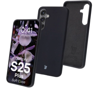 Bizon Silikonowe Soft do Galaxy S25 Plus Czarny