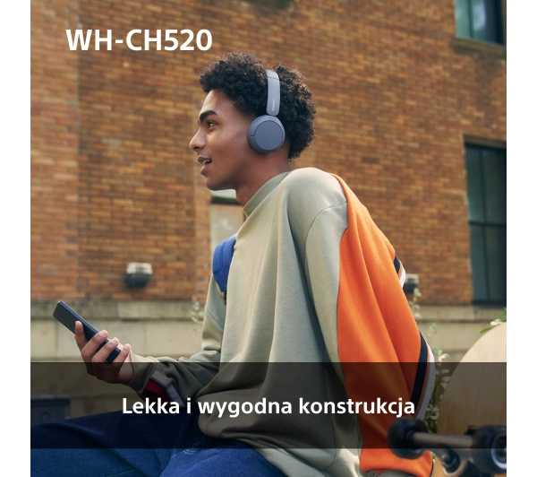 Sony WH-CH520 Nauszne Bluetooth 5.2 Żółty - ⚡ BESTSELLERY ⚡