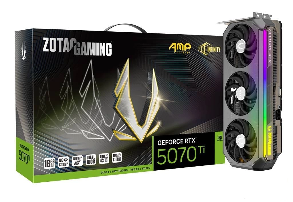 Karta graficzna Zotac GAMING GeForce RTX 5070 Ti AMP Extreme INFINITY 16GB GDDR7 256bit DLSS 4