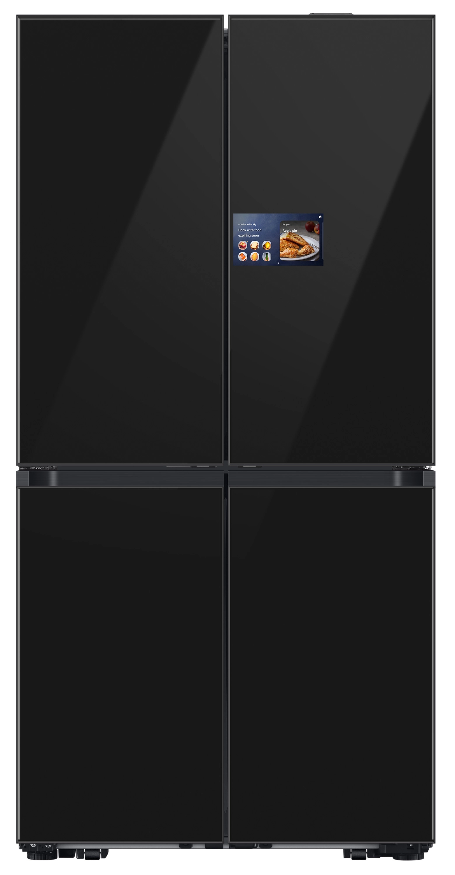 Lodówka Samsung RM90F67CECEO Funkcje AI Auto Open Pełny No Frost 185,3cm Kostkarka Zdalne sterowanie Grafitowe szkło