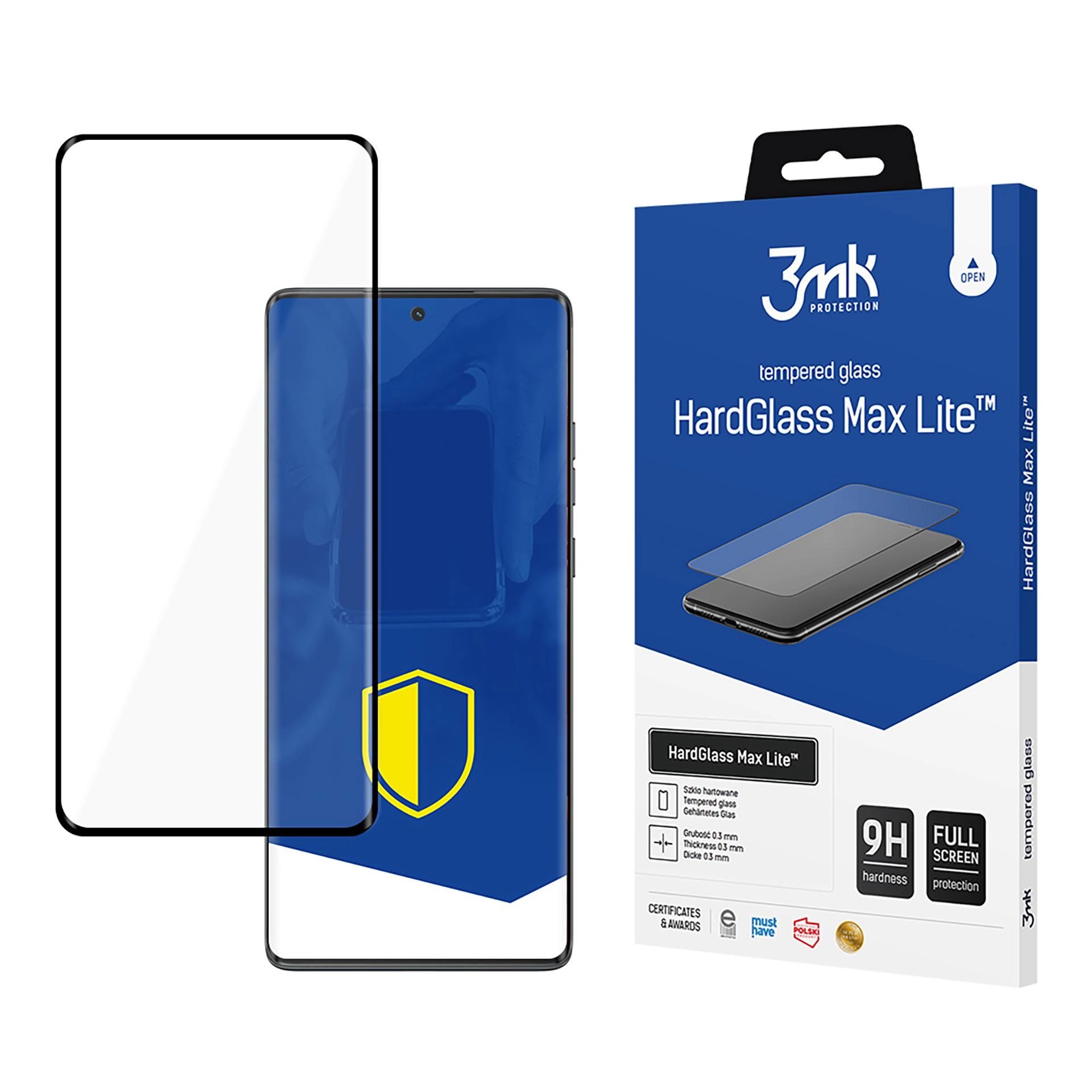 Szkło hartowane 3mk HardGlass Max Lite Black do Motorola Moto G85