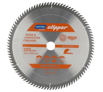 Tarcza TCT Norton Clipper do wykończenia drewna 305mm