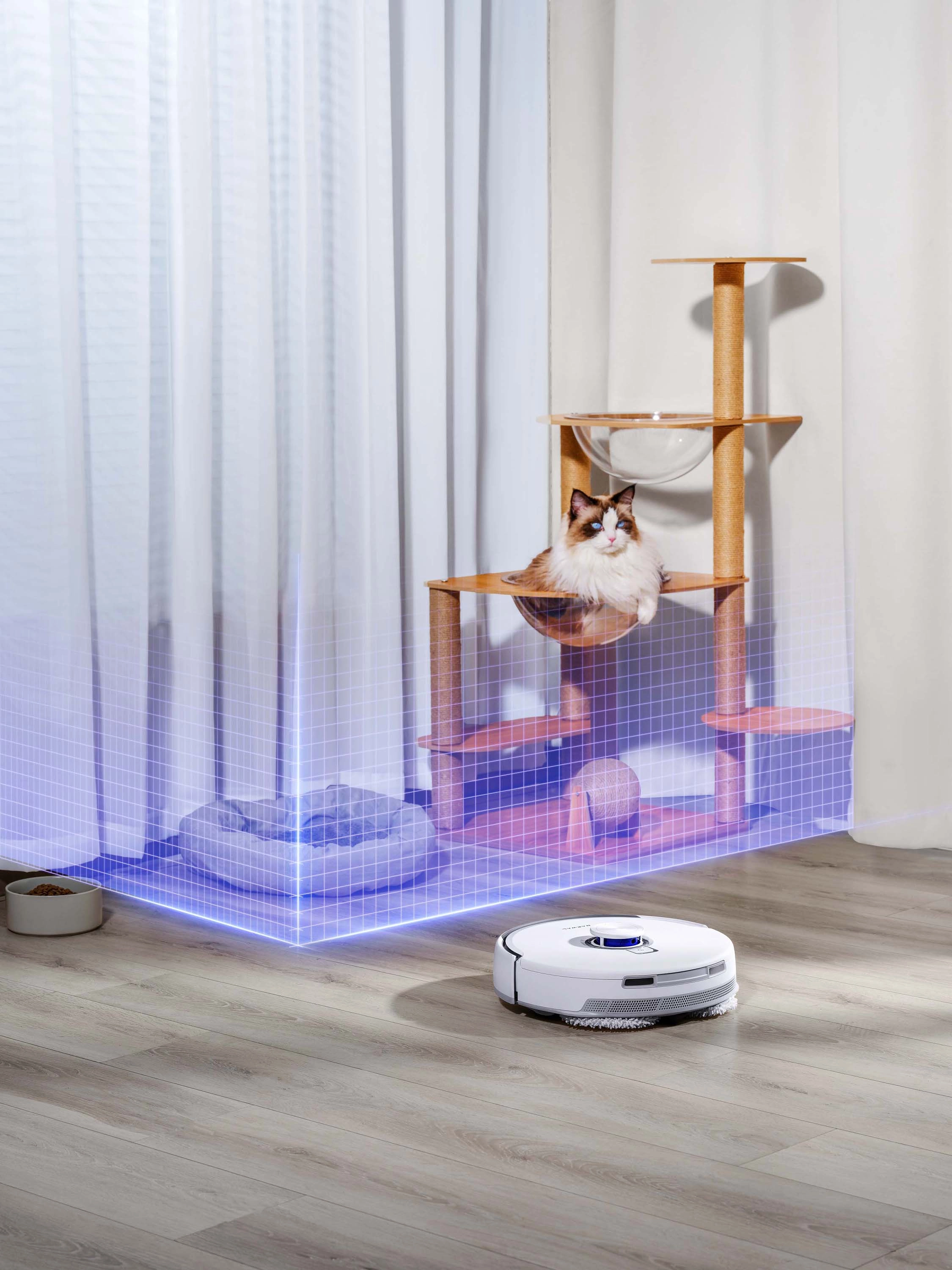 Robot mopujący Narwal Freo Z10 Ultra Funkcja mopowania Stacja oczyszczająca Tworzenie mapy pomieszczenia 55dB Biały