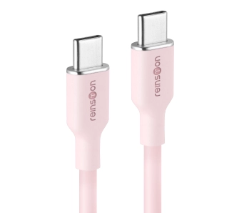 Kabel Reinston EK15CC65R USB-C do USB-C SOFT 65 W 1,5 m Różowy