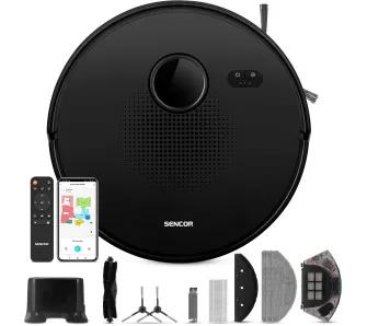 Robot sprzątający Sencor SRV 9020BK Funkcja mopowania Tworzenie mapy pomieszczenia 60dB