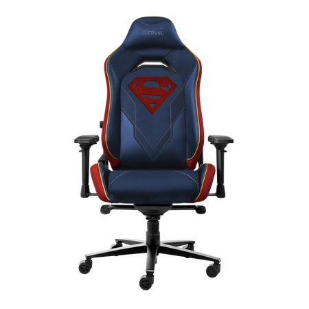 Fotel Trust GXT 721SM Ruya Pro Premium do 150kg Tkanina Skóre ECO Niebieski Superman