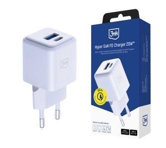 Ładowarka sieciowa 3mk Hyper GaN Charger 20W QC4+ PD PPS USB