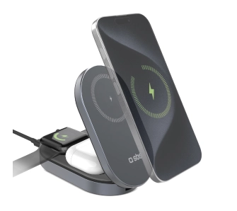 Ładowarka indukcyjna SBS 3w1 MagSafe QI2 15W Szary