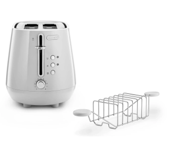 Toster DeLonghi Eclettica CTY2103.W Ruszt do bułek Rozmrażanie 900W
