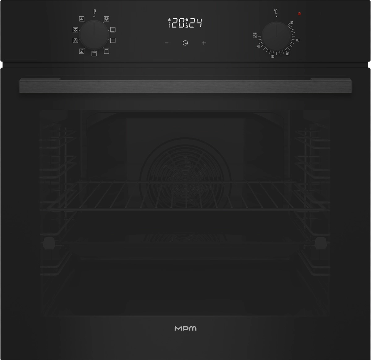 Piekarnik elektryczny MPM 63-BO-29 Termoobieg Czarny