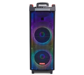 Power Audio Aiwa KBTUS-710MKII 90W Bluetooth Radio FM Mikrofon Karaoke Czarny