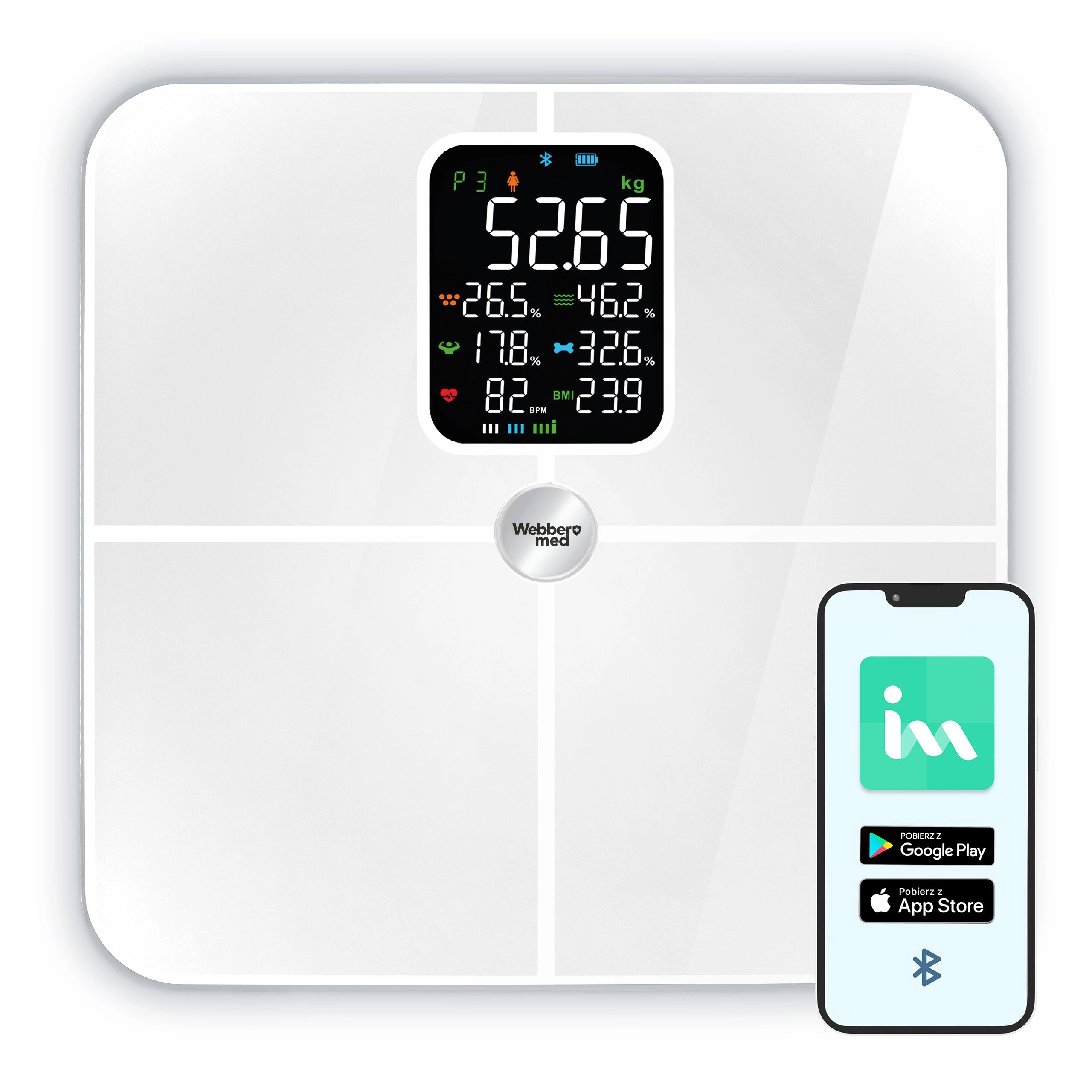 Waga Webber Bonita SBS-1321B 180kg Biały