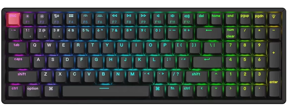 Klawiatura mechaniczna Keychron K4 QMK RGB Super Red Czarny