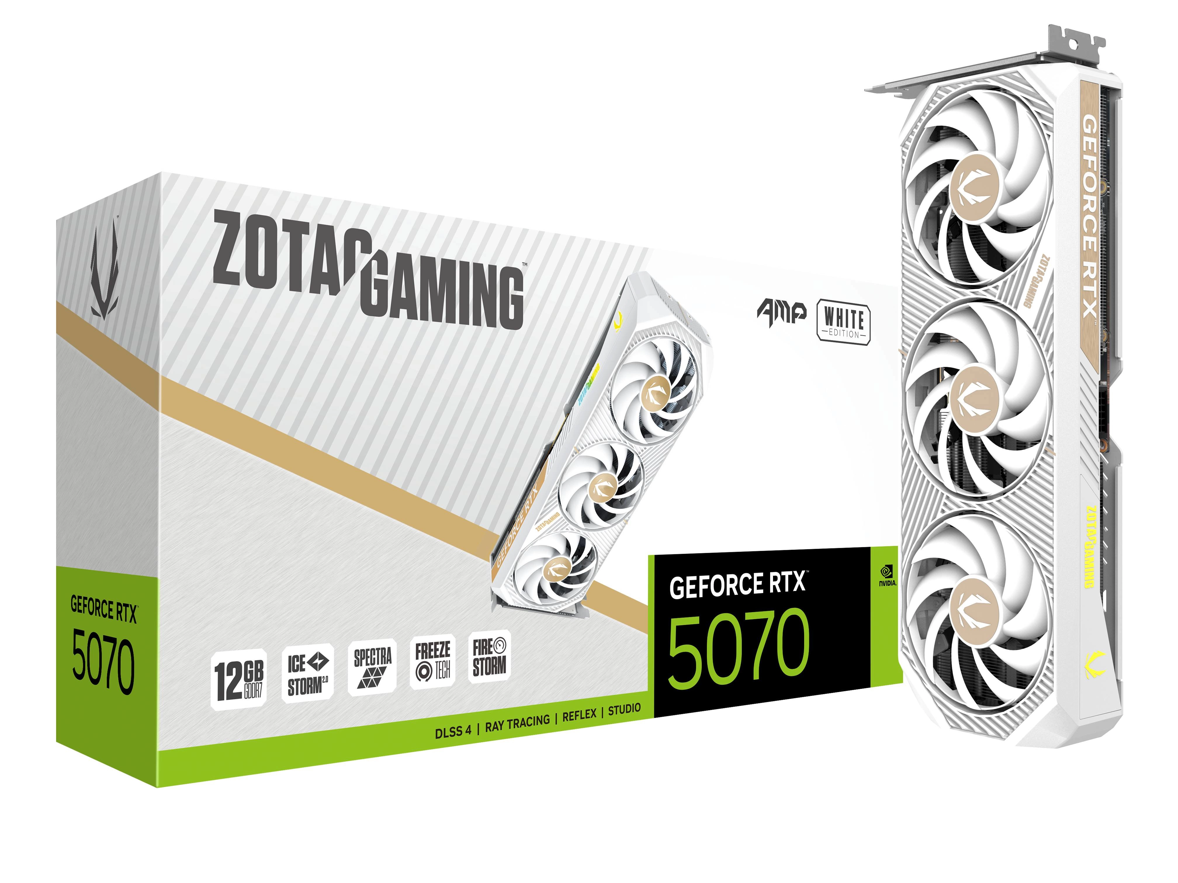 Karta graficzna Zotac Gaming GeForce RTX 5070 AMP White Edition 12GB GDDR7 192bit DLSS 4