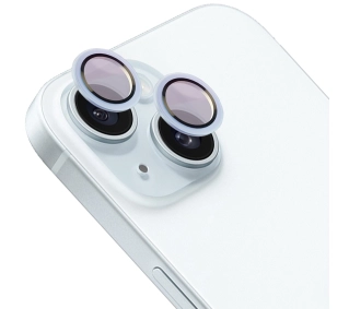 Bizon na aparat z aplikatorem Snap Lens do iPhone 15/15 Plus jasnoniebieska ramka