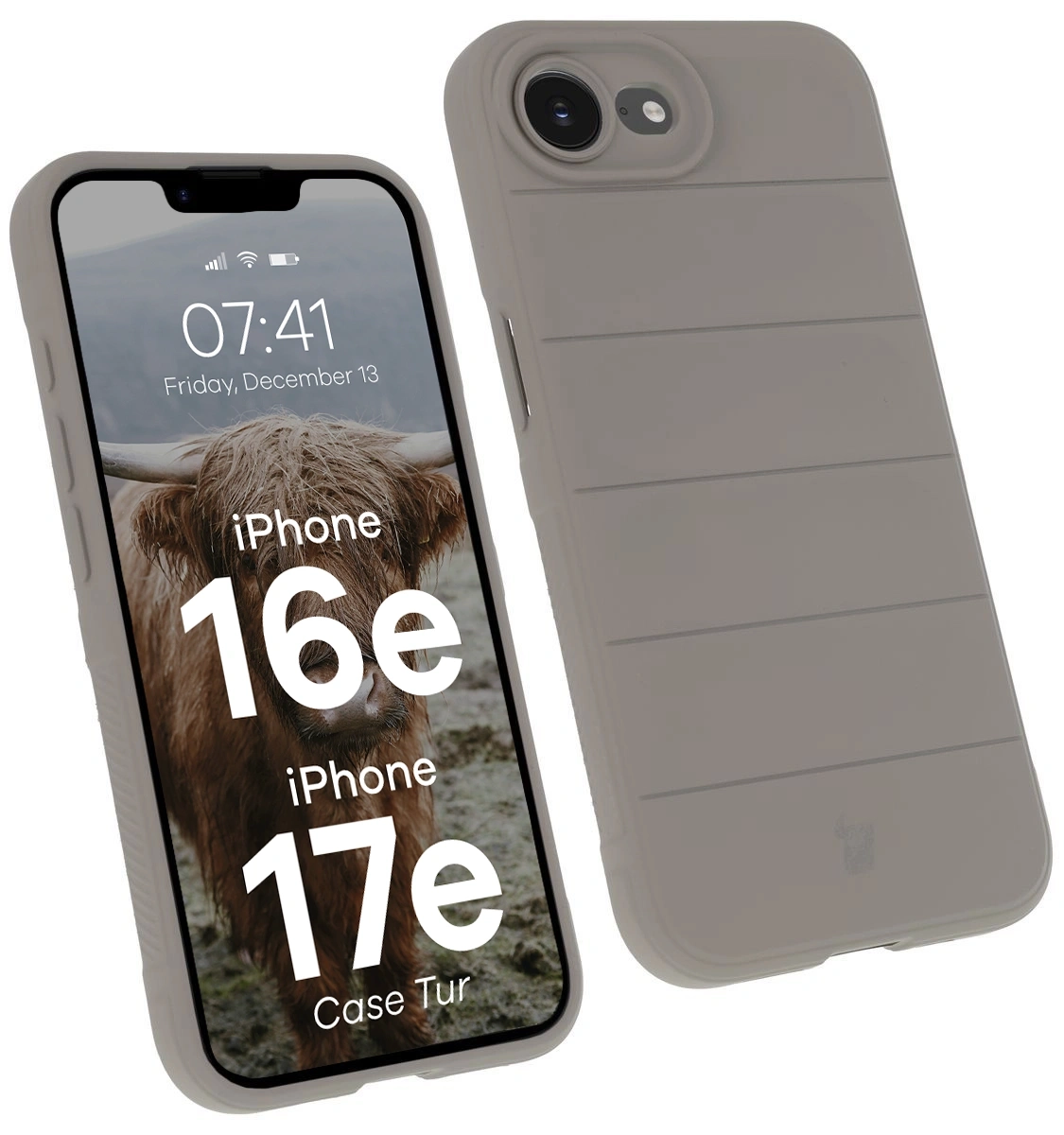Etui Bizon Tur do iPhone 16e/17e Jasnoszary
