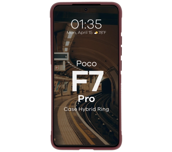 Bizon Tur do Xiaomi Poco F7 Pro Burgundowy