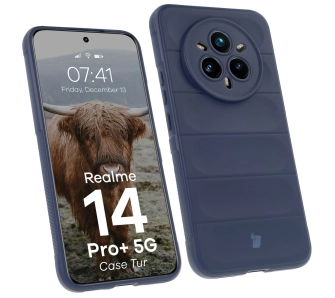 Etui Bizon Tur do Realme 14 Pro Plus 5G Granatowy