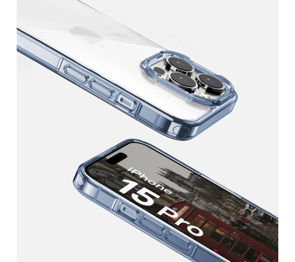 Bizon Halo do iPhone 15 Pro Przezroczysto-niebieski