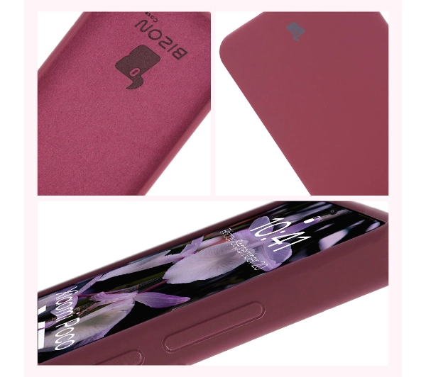 Bizon Silikonowe Soft do Poco X7 Pro Śliwkowy