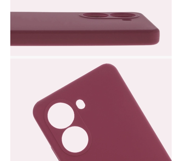 Bizon Silikonowe Soft do Poco X7 Pro Śliwkowy