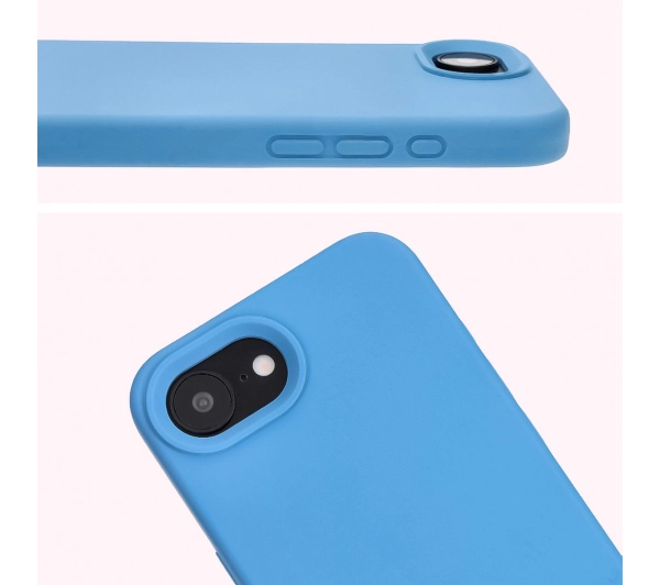 Bizon Silikonowe Soft do iPhone 16e Niebieski