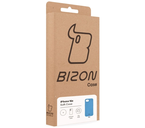 Bizon Silikonowe Soft do iPhone 16e Niebieski