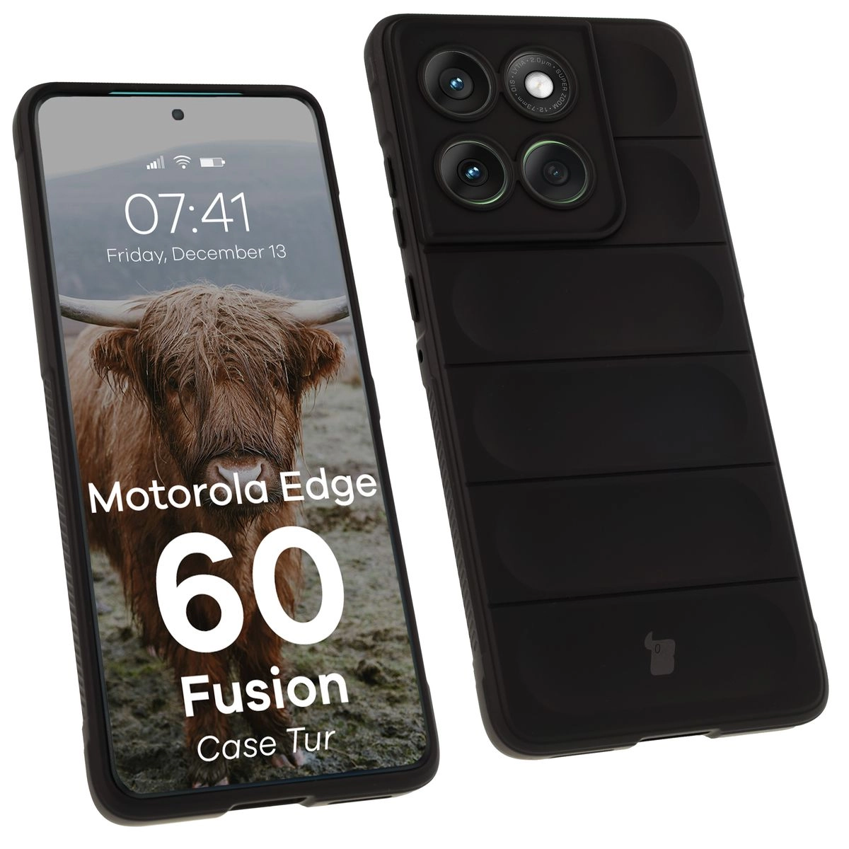 Etui Bizon Tur do Motorola Edge 60 Fusion Czarny