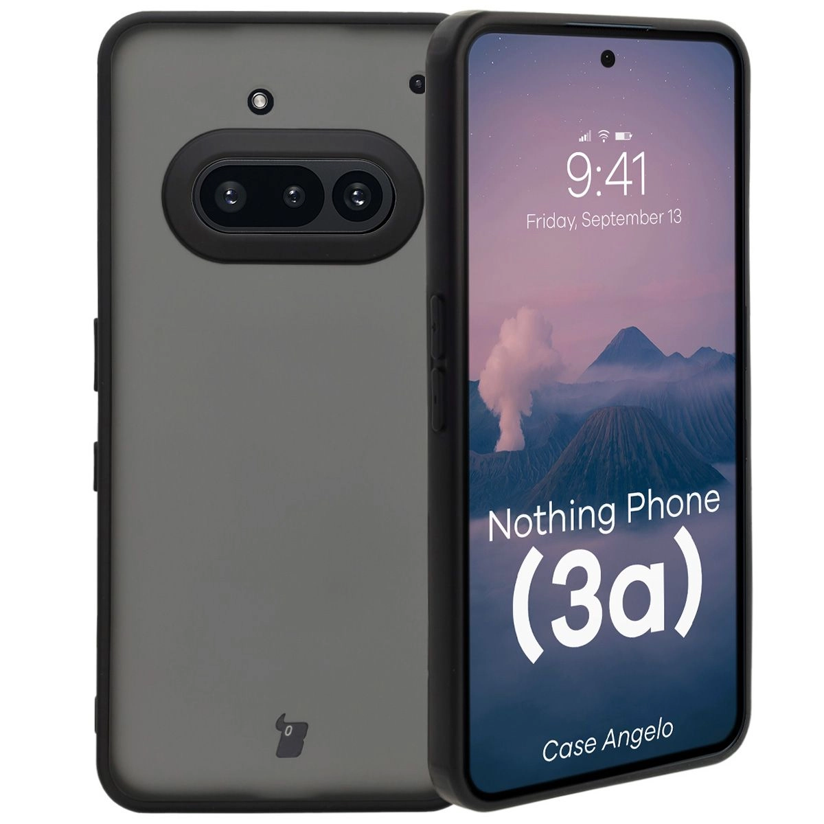 Etui Bizon Angelo do Nothing Phone 3a przydymione z Czarną ramką