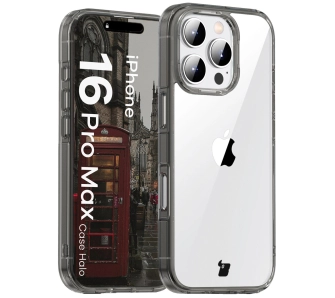 Etui Bizon Halo do iPhone 16 Pro Max Czarny