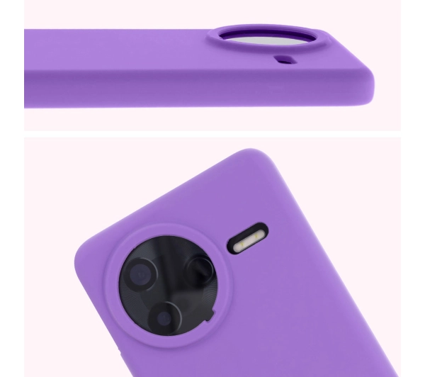 Bizon Silikonowe Soft do Xiaomi Poco F7 Pro Ciemnofioletowy
