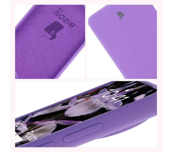 Bizon Silikonowe Soft do Xiaomi Poco F7 Pro Ciemnofioletowy