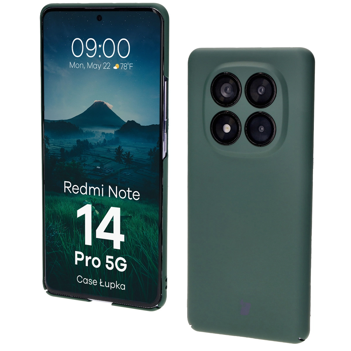Etui Bizon Łupka do Xiaomi Redmi Note 14 Pro 5G Zielony