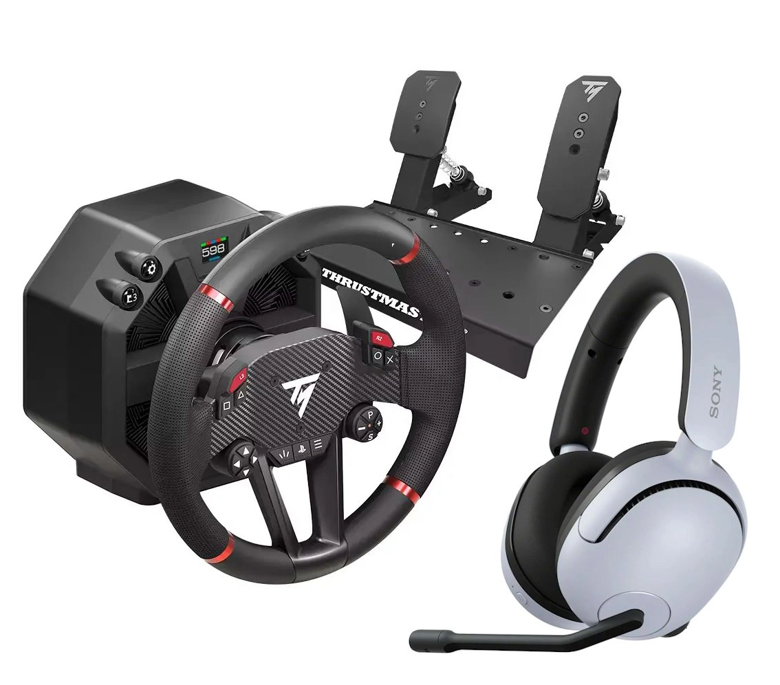 Kierownica Thrustmaster T598 Direct Axial Drive do PC, PS4, PS5 Force Feedback + Słuchawki Sony INZONE H5 Biały