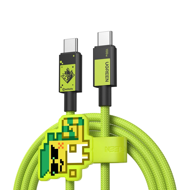 Kabel UGREEN L512 USB-C do USB-C Genshin Impact Series 100W 5A 1m Zielony