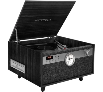 Gramofon Victrola Century Signature+ 6-in-1 VTA-830SB-BLK-INT Manualny Napęd paskowy Bluetooth CD Kaseta Czarny